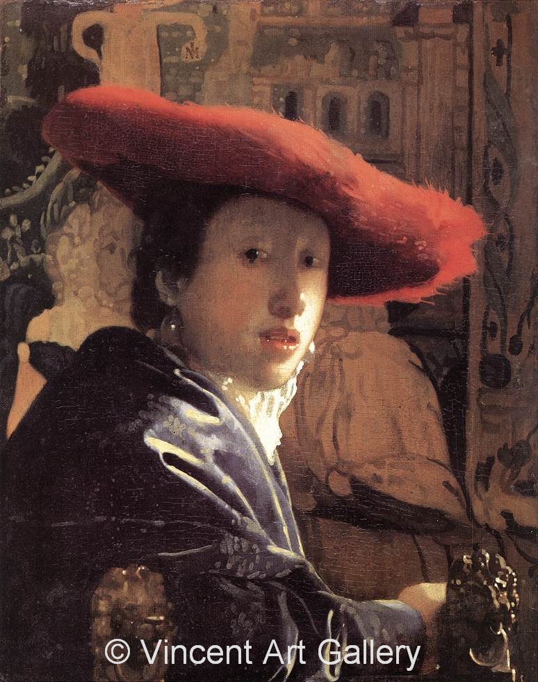 A1824, VERMEER, Girl with a Red Hat